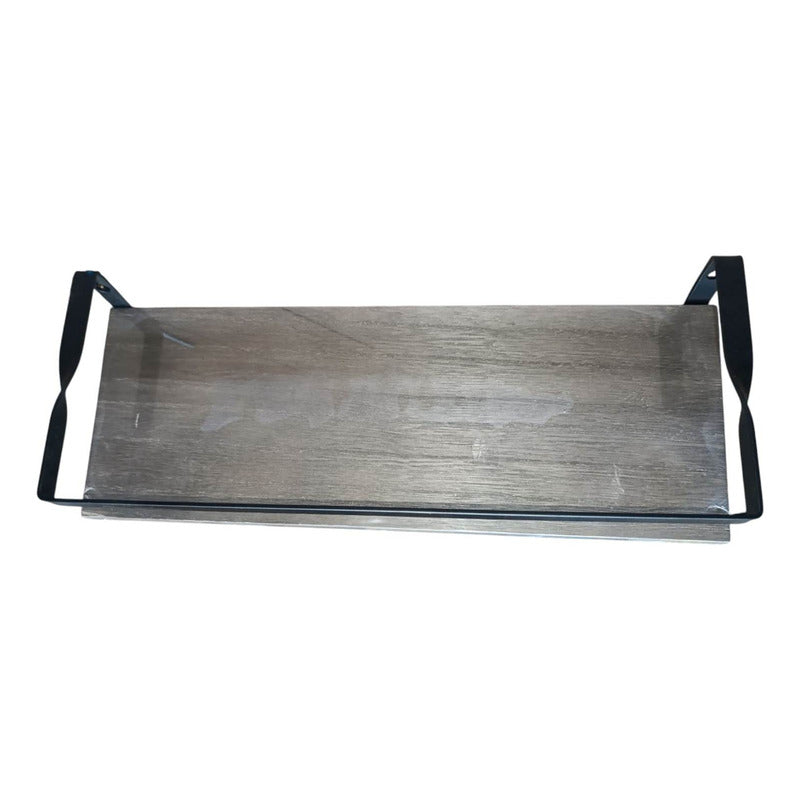 Repisa - Estante Flotante Madera Y Acero (solo Un Estante)