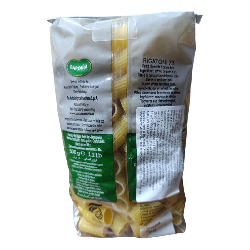 Fideos Baronia Rigatoni 500g