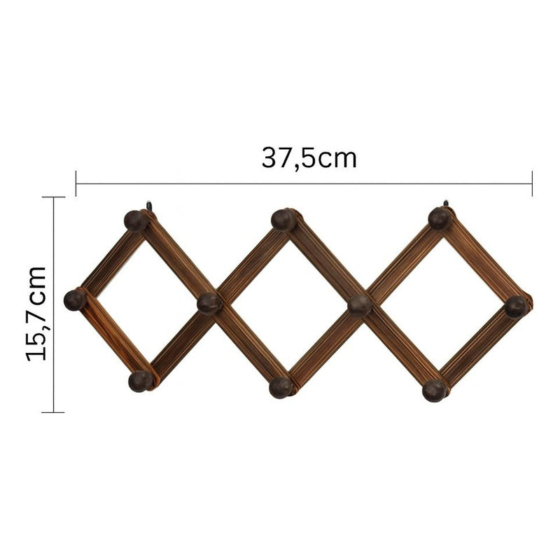 Colgador De Abrigo De Madera 37,5x15 Cm