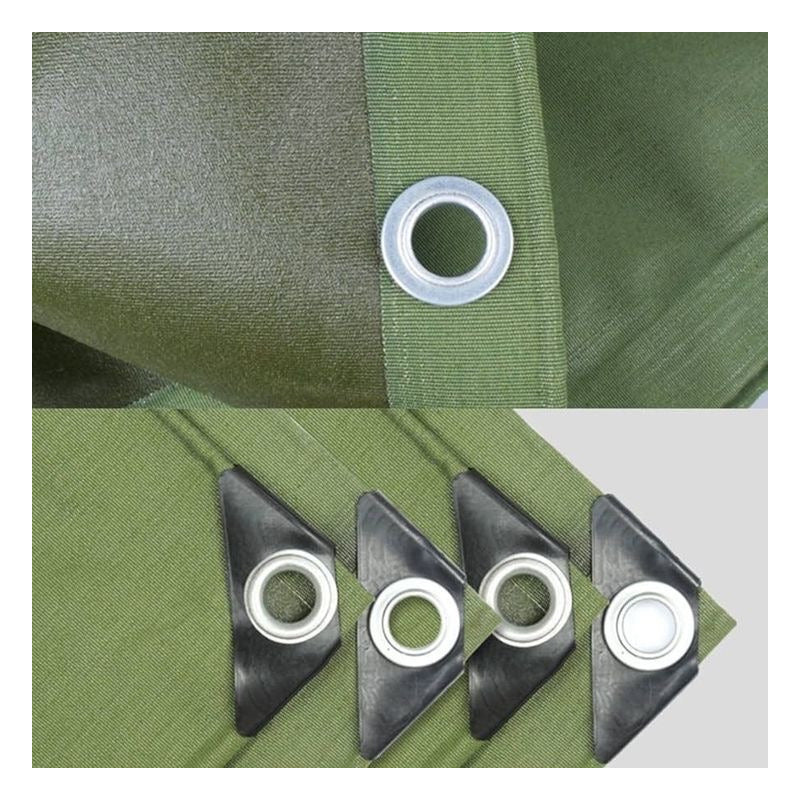 Lona Gruesa Verde Militar Reforzada Impermeble 6x4 M