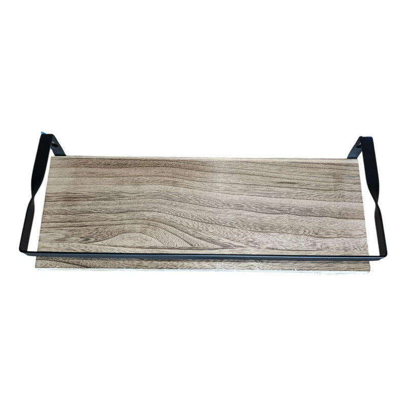 Repisa - Estante Flotante Madera Y Acero (solo Un Estante)