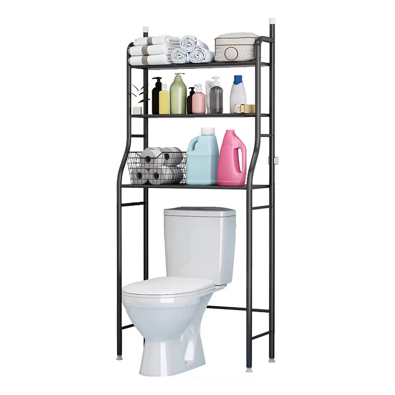 Estante De Metal De 3 Niveles Baño Lavarropa 177x47x25 Cm
