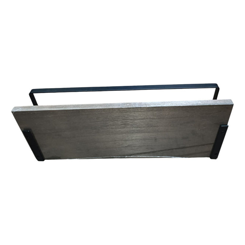 Repisa - Estante Flotante Madera Y Acero (solo Un Estante)