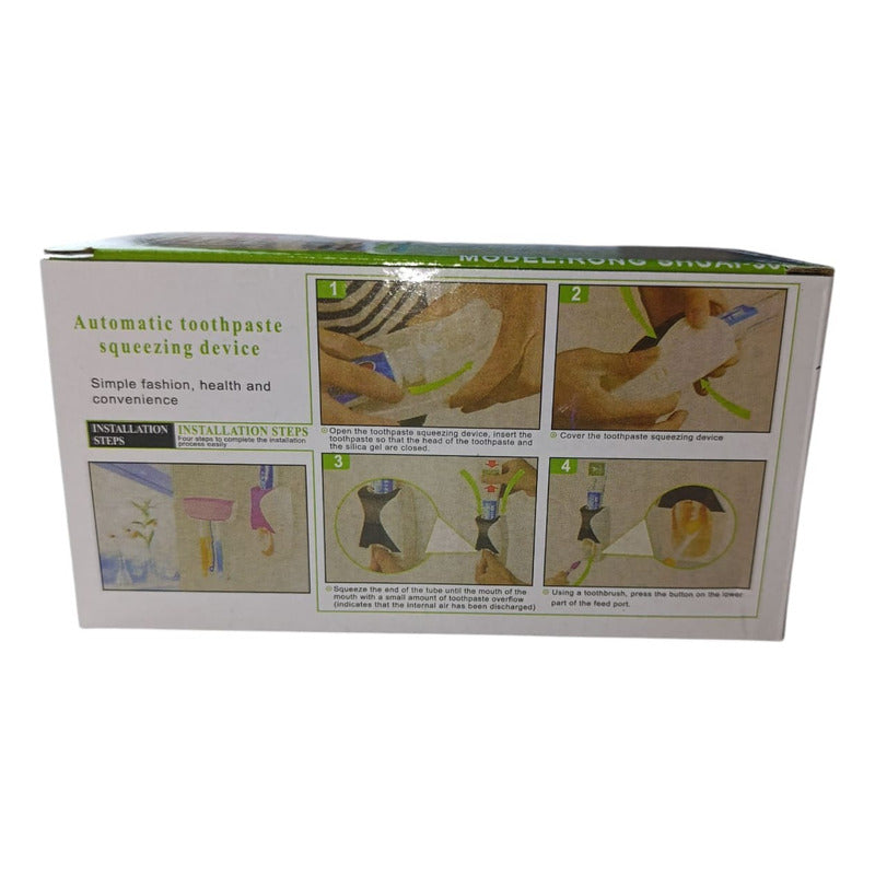 Dispensador Pasta Dental Y Soporte Cepillo De Dientes