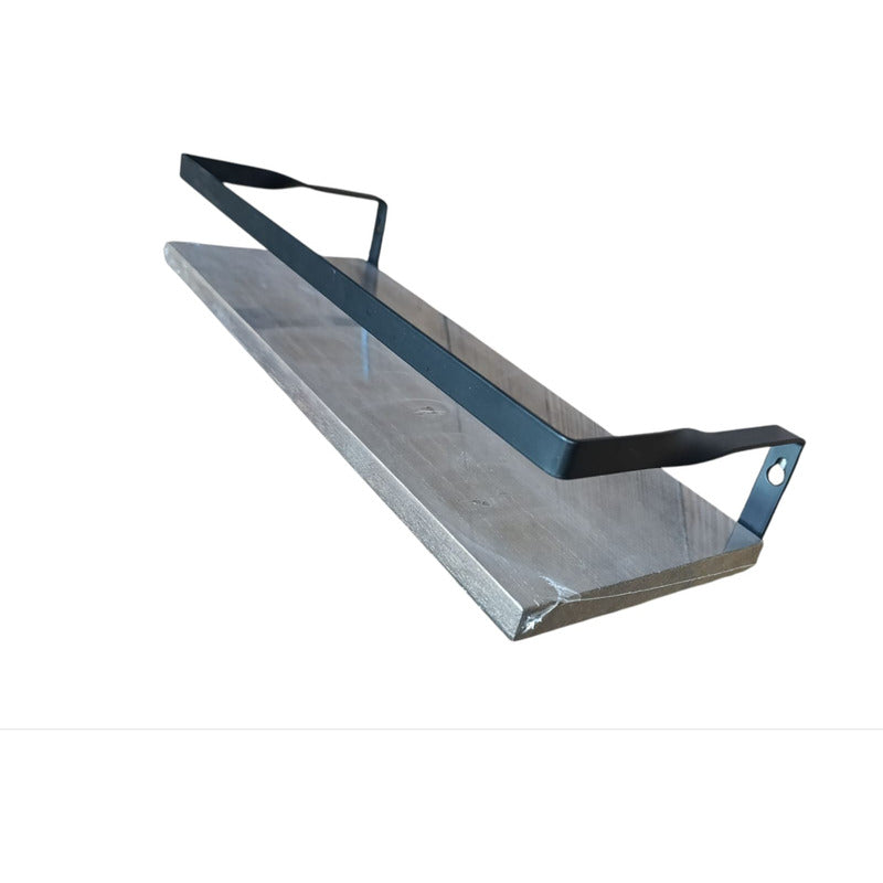 Repisa - Estante Flotante Madera Y Acero (solo Un Estante)