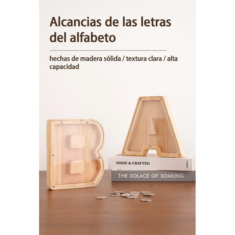 Alcancía Con Forma De Letras Alt 18 Cm X Prof 3 Cm
