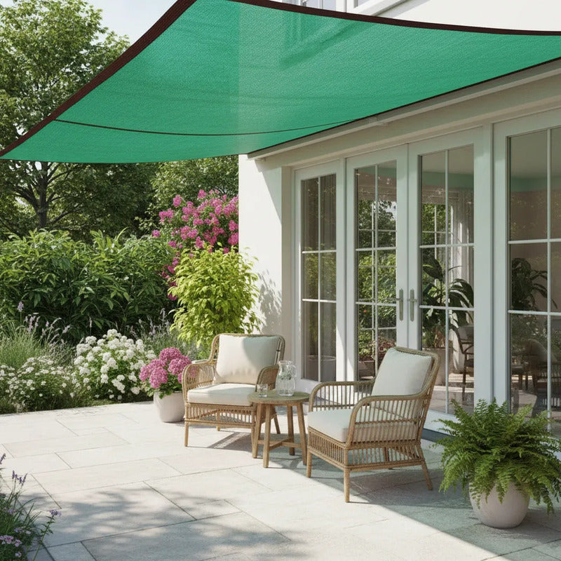 Toldo Malla Sombra Verde 8x16 Metros Verde