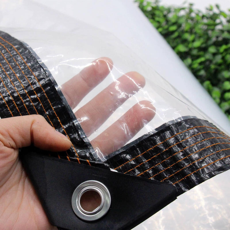 Lona Transparente 9x6 Con Ojales