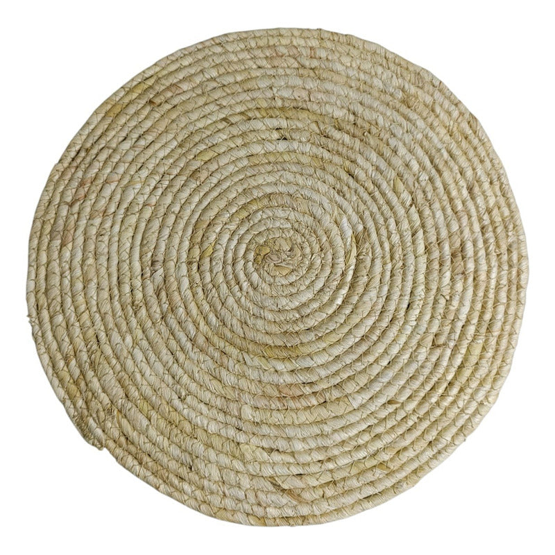 Mantel Individual De 35 Cm Redondo De Mimbre