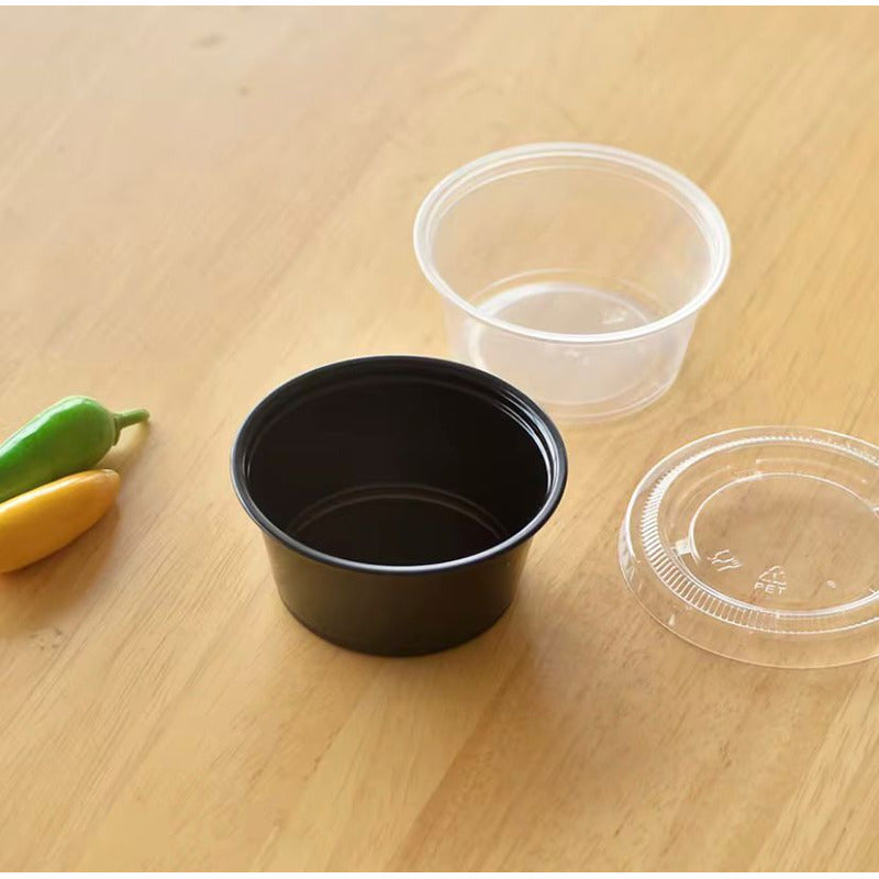 Recipiente De Plastico Negro Con Tapa 60 Ml