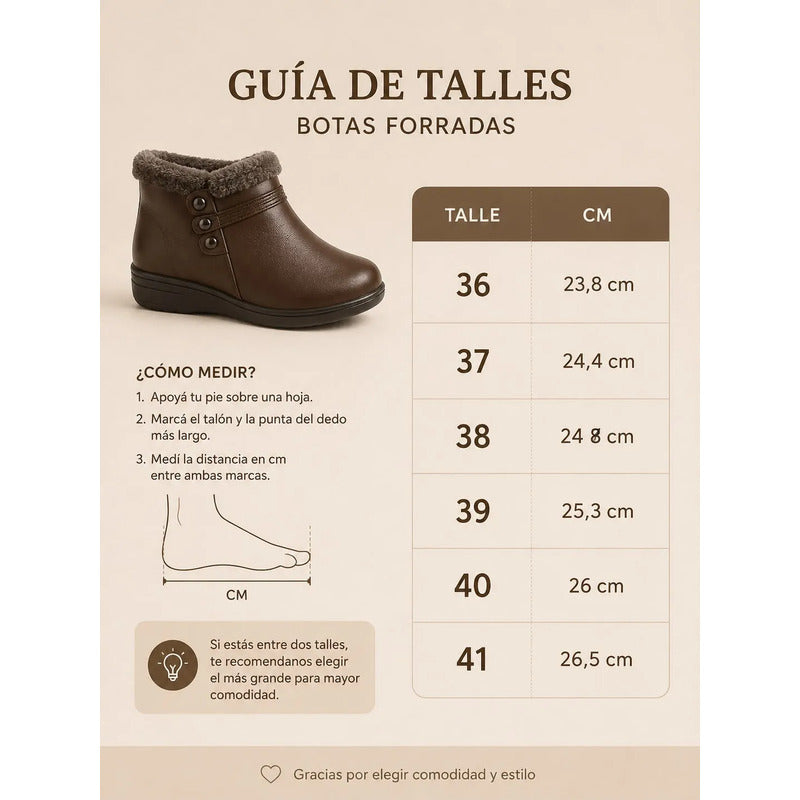 Botas De Invierno Simil Cuero Cuerina Con Corderito 36 Al 41 Negras Lisas 37