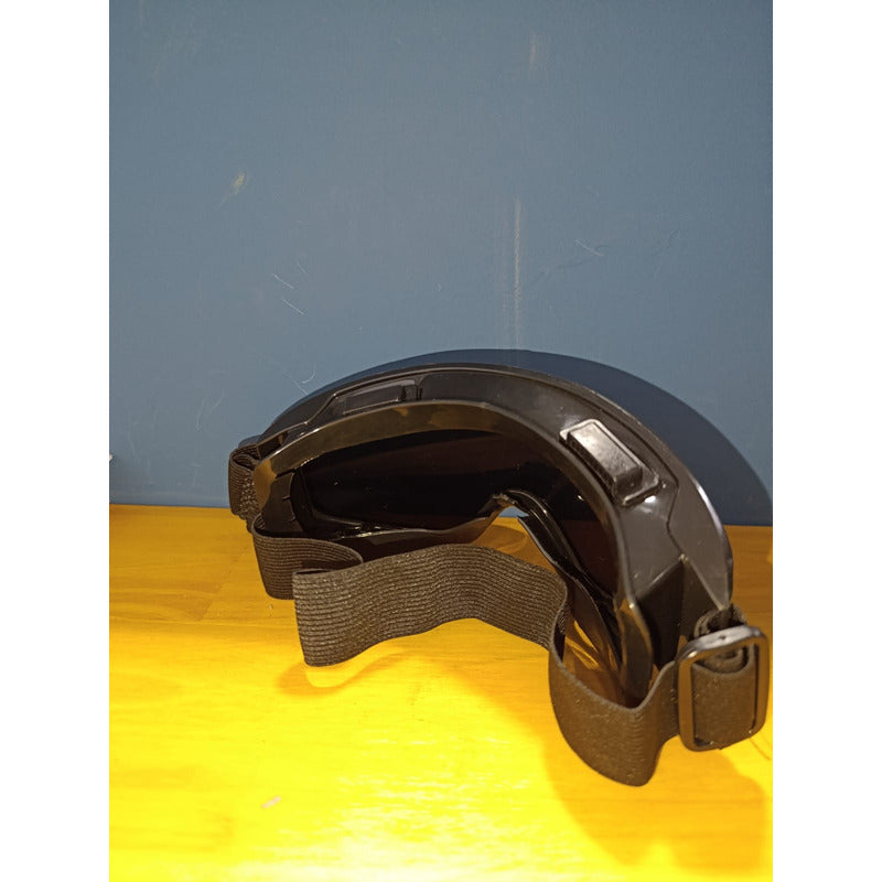 Lente Antiparra Para Moto Negro Siliconado Polarizado Comodo