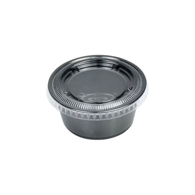 Recipiente De Plastico Negro Con Tapa 60 Ml