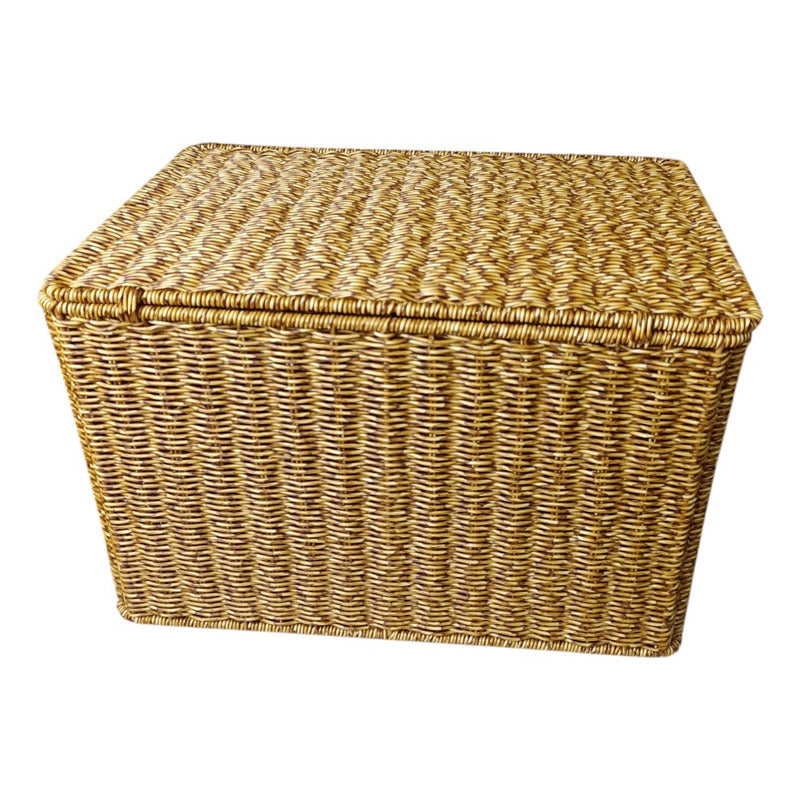 Canasto De Mimbre Con Tapa 29cmx45cmx30cm