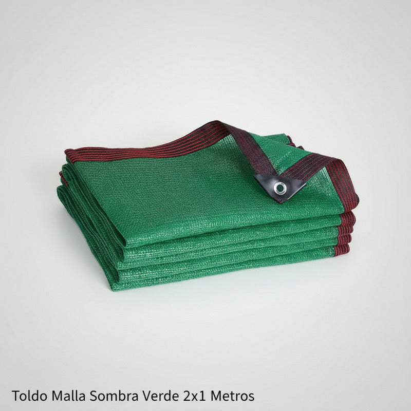 Toldo Malla Sombra Verde 2x1 Metros Verde