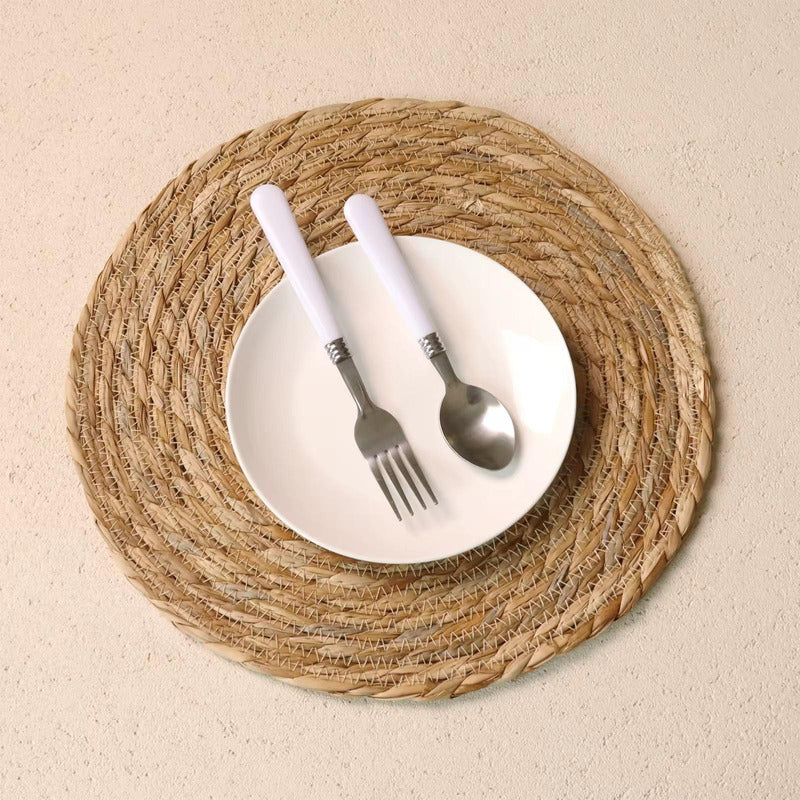 Mantel Individual De 35 Cm Redondo De Mimbre