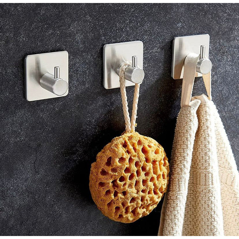 Gancho De Pared Set X 4 Uniddades Autoadhesivo 4,5x4,5 Cm
