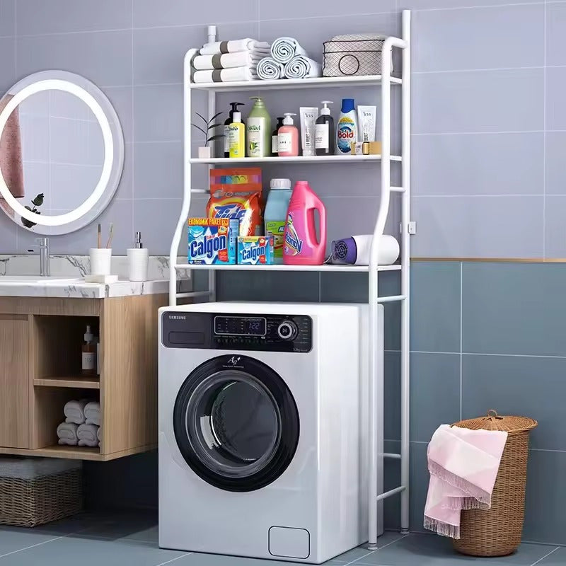 Estante De Metal De 3 Niveles Baño Lavarropa 177x47x25 Cm