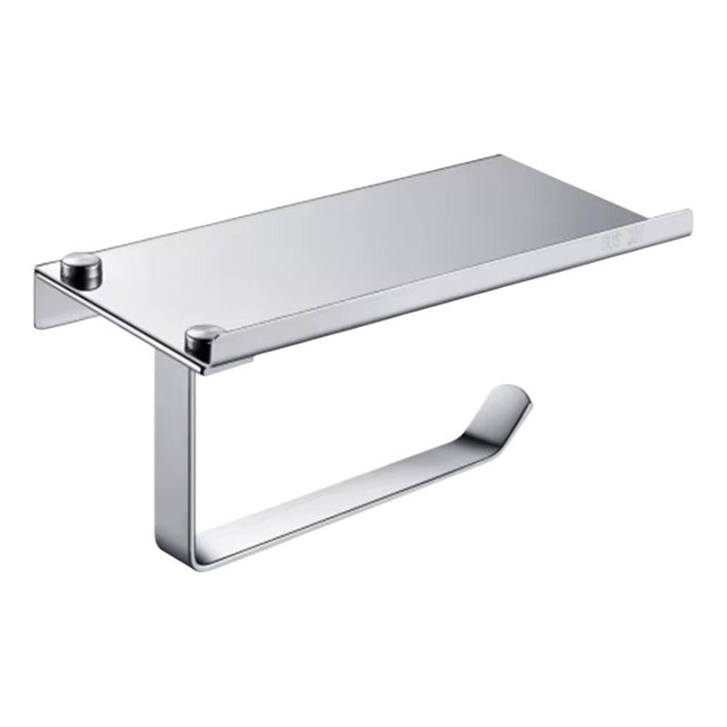 Soporte P/ Papel Higiénico C/ Base Celular Portarrollo Inox.