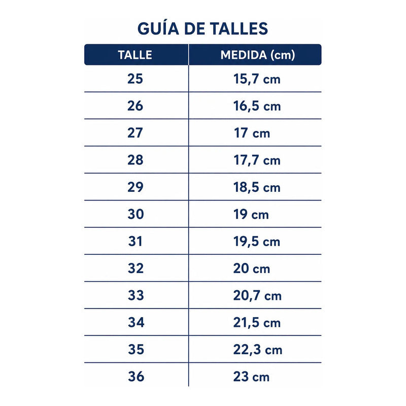 Calzado Championes Deportivo Con Velcro Del Talle 25 Al 36 Azul Lisa 25