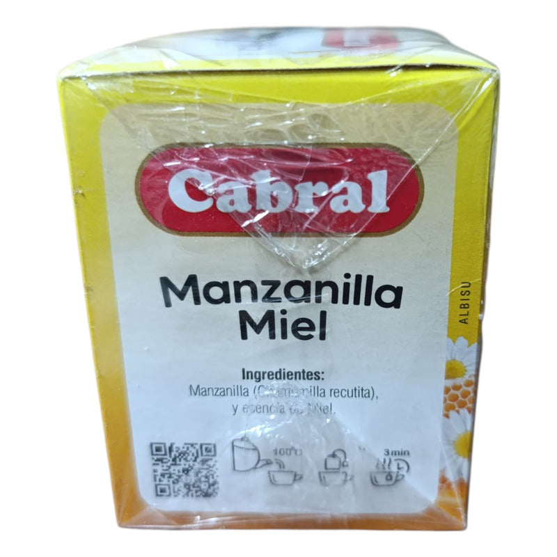 Te Cabral Manzanilla Con Miel X 10 Unidades