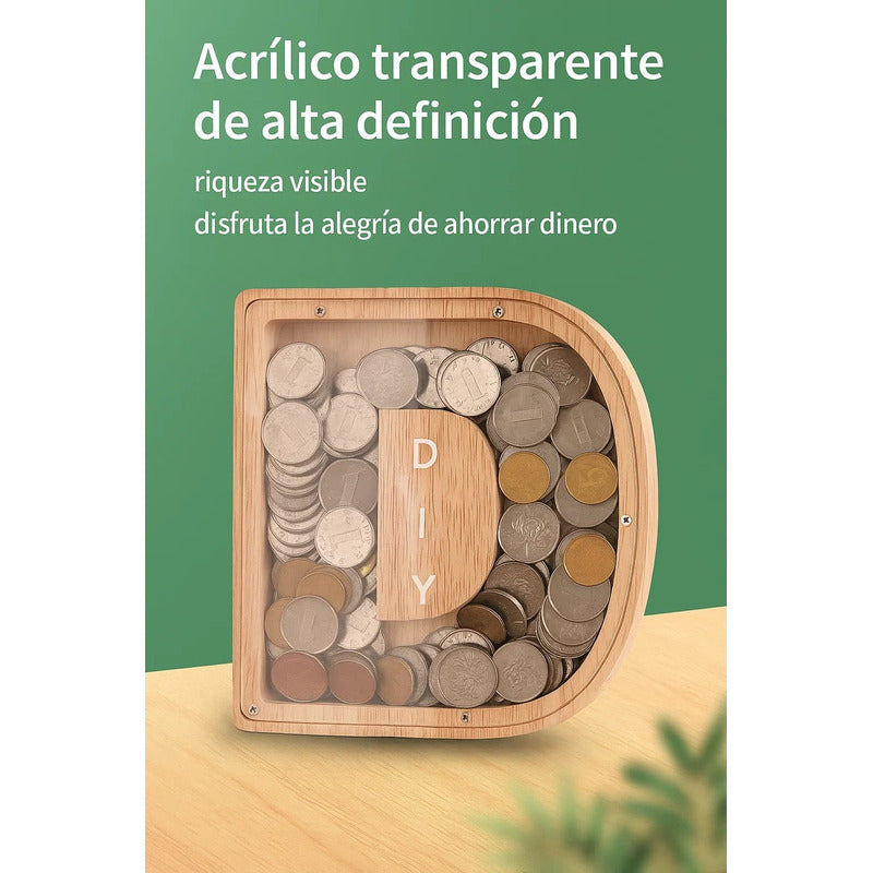 Alcancía Con Forma De Letras Alt 18 Cm X Prof 3 Cm