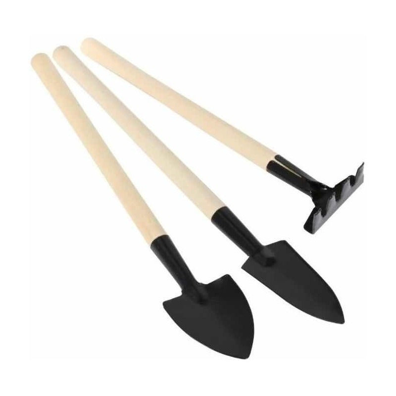 Pack De Mini Palitas Y Rastrillo De Jardinería