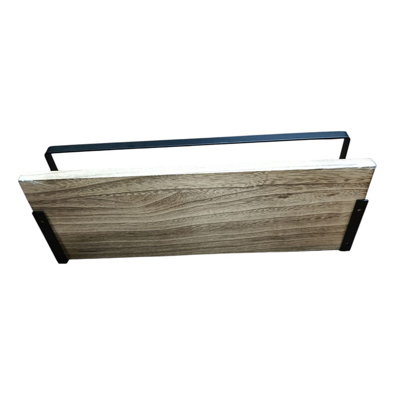 Repisa - Estante Flotante Madera Y Acero (solo Un Estante)
