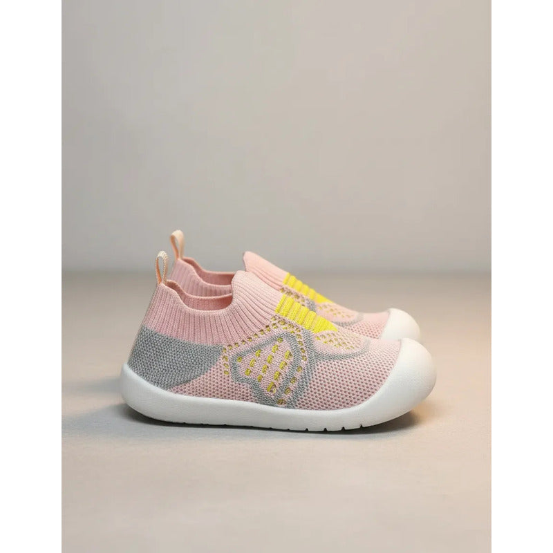 Calzado De Bebe Varios Colores Rosa Amarillo Y Gris 15.5 Uy Lisa