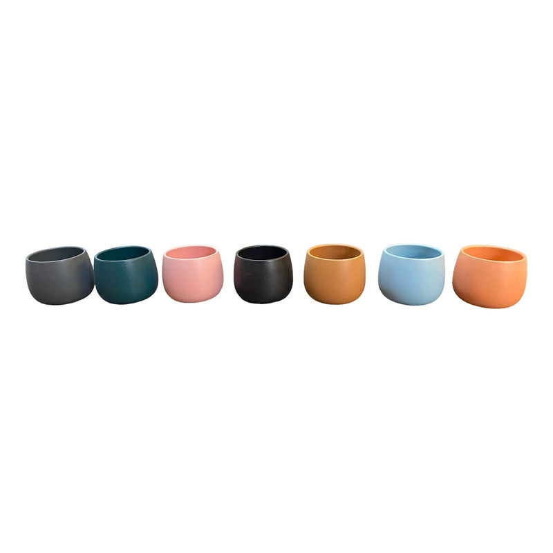 Mini Maceta Decorativa 10 X 8 Cm Varios Colores