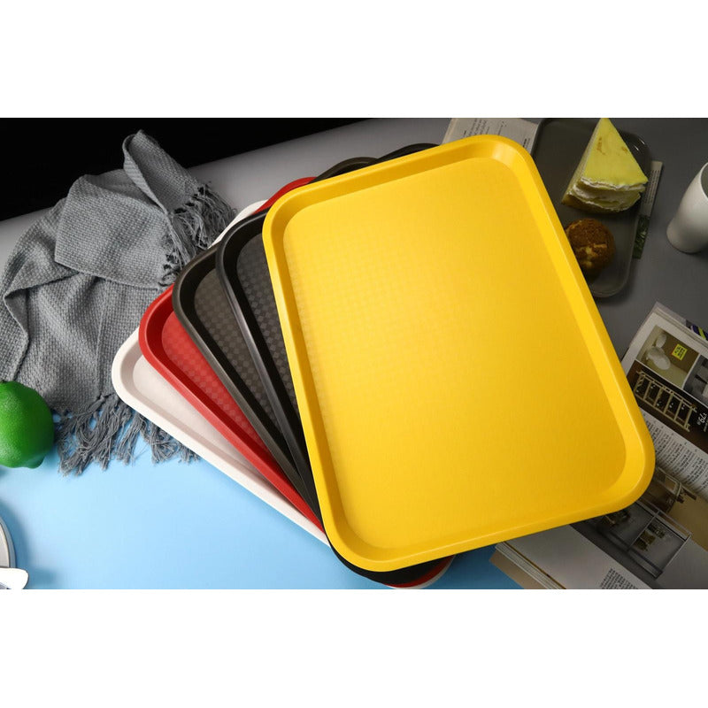 Bandeja Rectangular Antideslizante Varios Colores 46x36 Cm