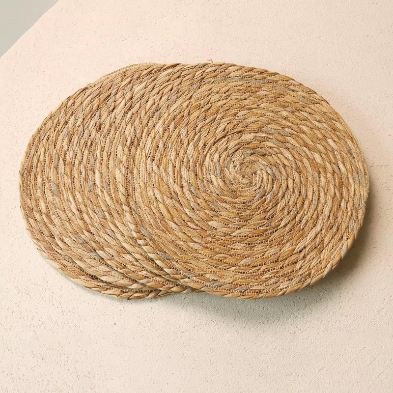 Mantel Individual De 35 Cm Redondo De Mimbre