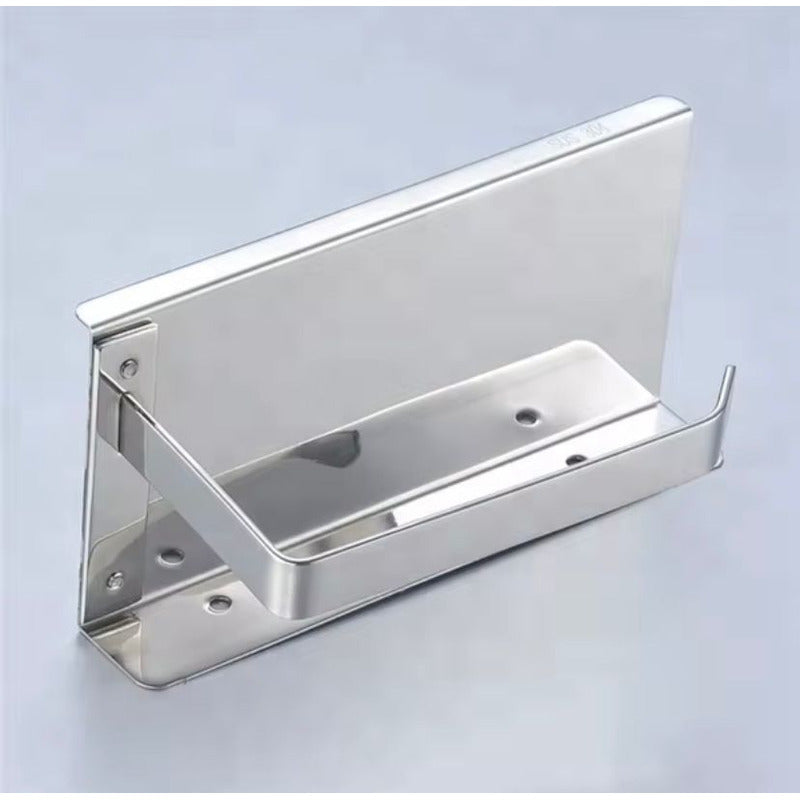 Soporte P/ Papel Higiénico C/ Base Celular Portarrollo Inox.