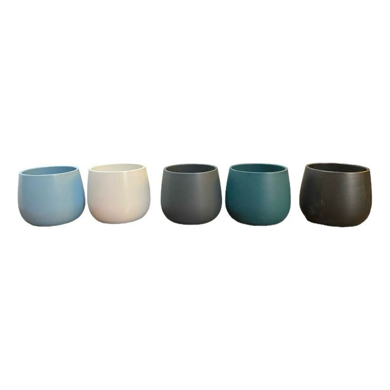 Maceta De Ceramica Decorativa 14 X 14 Cm Varios Colores