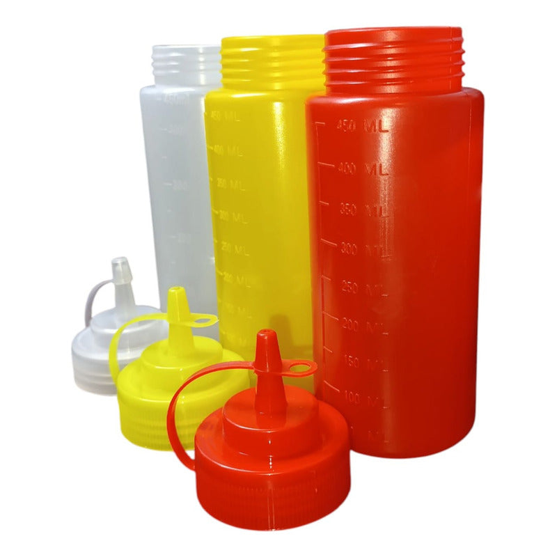 Tarros Para Salsa Aderezos De 450ml Pack X3