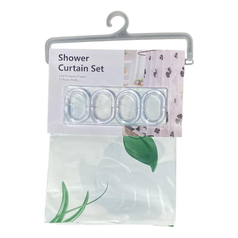 Cortina De Baño Impermeable Diseño Ducha 180x180 Cmx12gancho