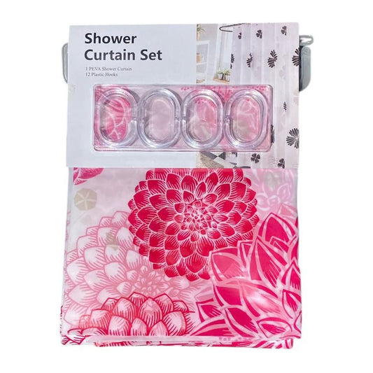 Cortina De Baño Impermeable Diseño Ducha 180x180 Cmx12gancho