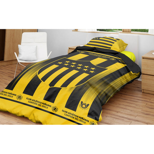 Acolchado Peñarol Escudo 1 Plaza 2,40x1,60 M