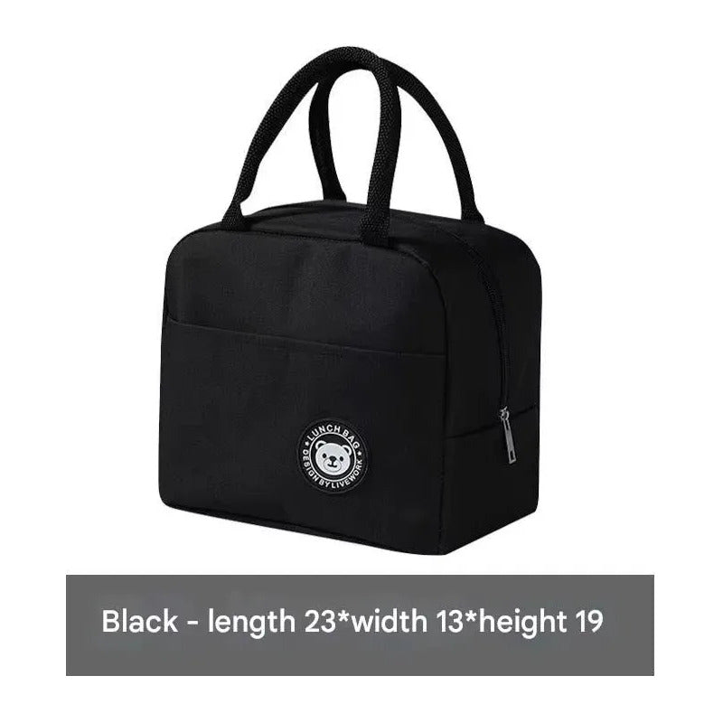Lunchera Para Vianda Compacta Y Práctica 20x14x13 Cm Negro