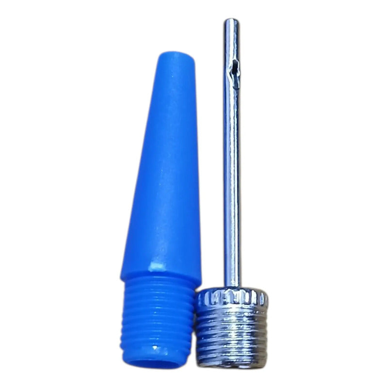 Inflador Para Bicicleta Pelota Etc Deport.hit Plateado