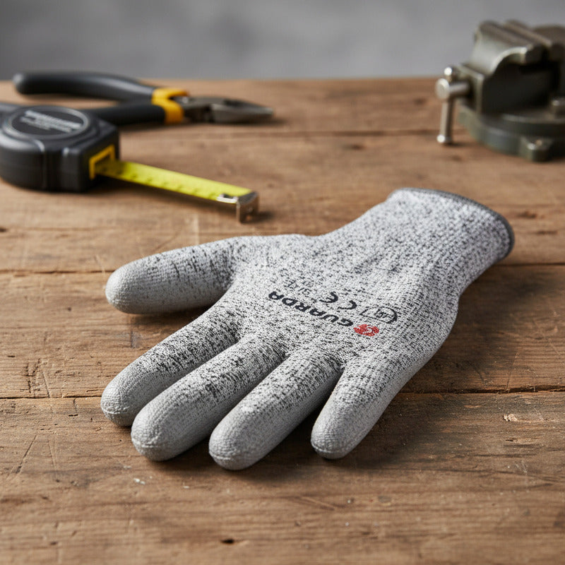 Guantes Seguridad Guarda De Poliéster Nitrilo Gris