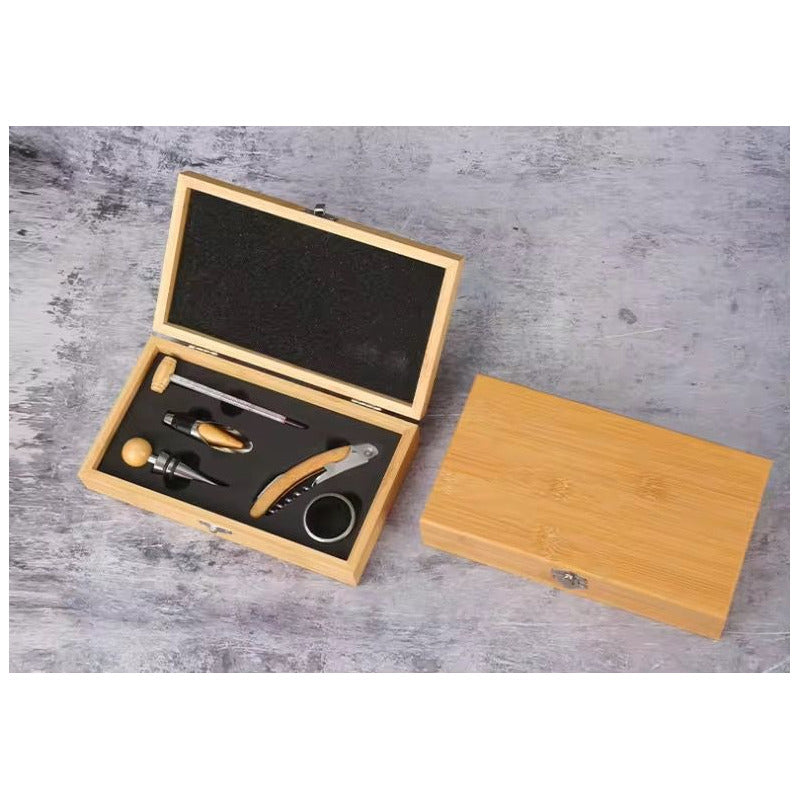 Kit Para Vinos De 5 Piezas Set De Vino Sacacorcho Presente