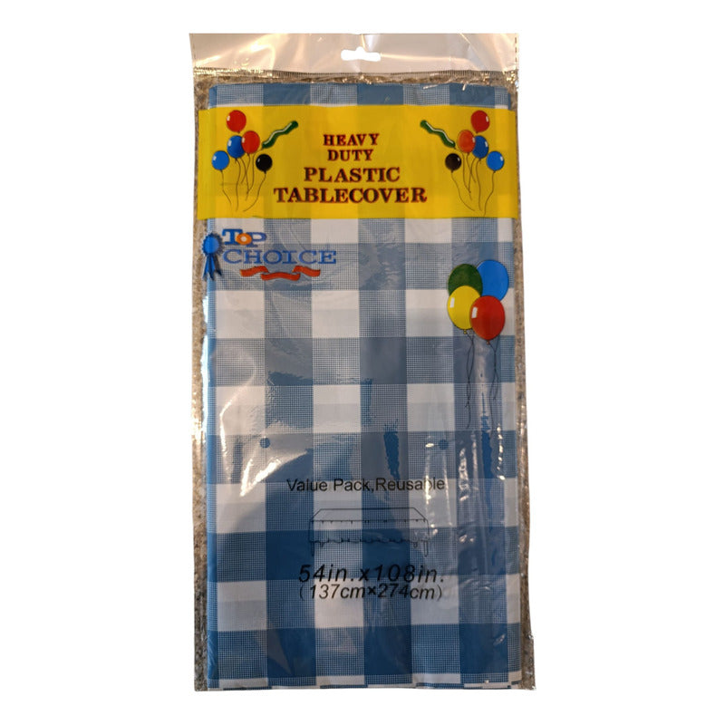 Mantel Cumpleaños Evento Nylon Cuadros Rectangular 274x173