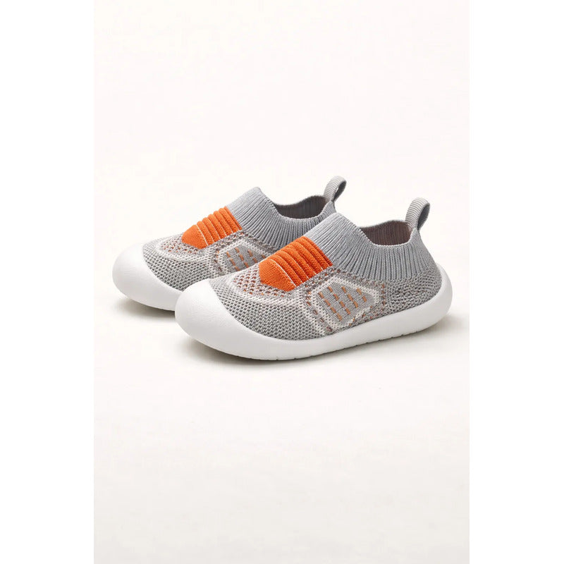 Calzado De Bebe Varios Colores Gris Naranja Y Blanco 13.5 Uy Lisa