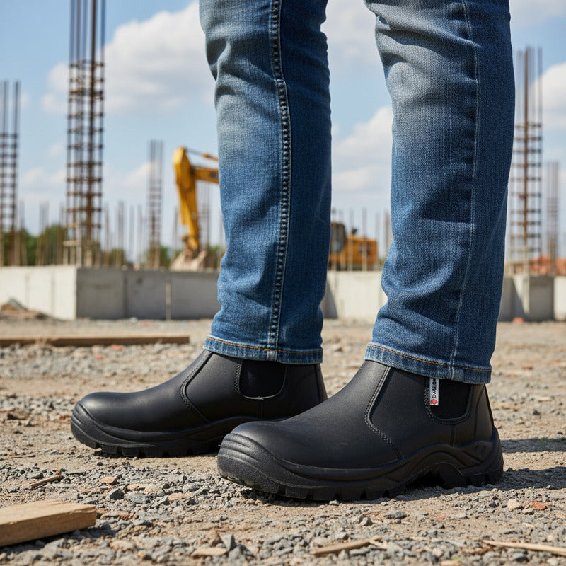 Botas De Trabajo Seguridad Sin Cordones Marca Guarda Negro 37 Eu