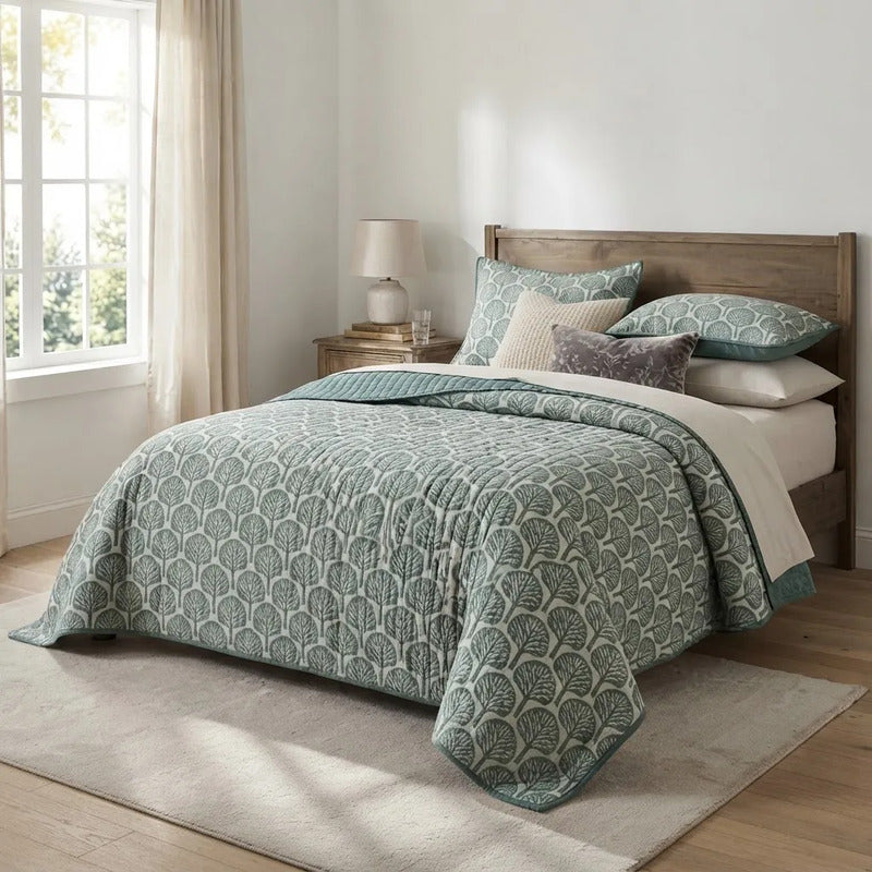 Sabanas De 2 Plazas Varios Diseños 198x240 Cm Verde Claro Diseño