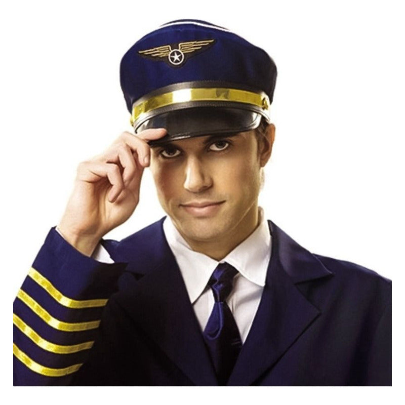 Gorro De Aviador Capitan Fiesta Disfraz Cotillon