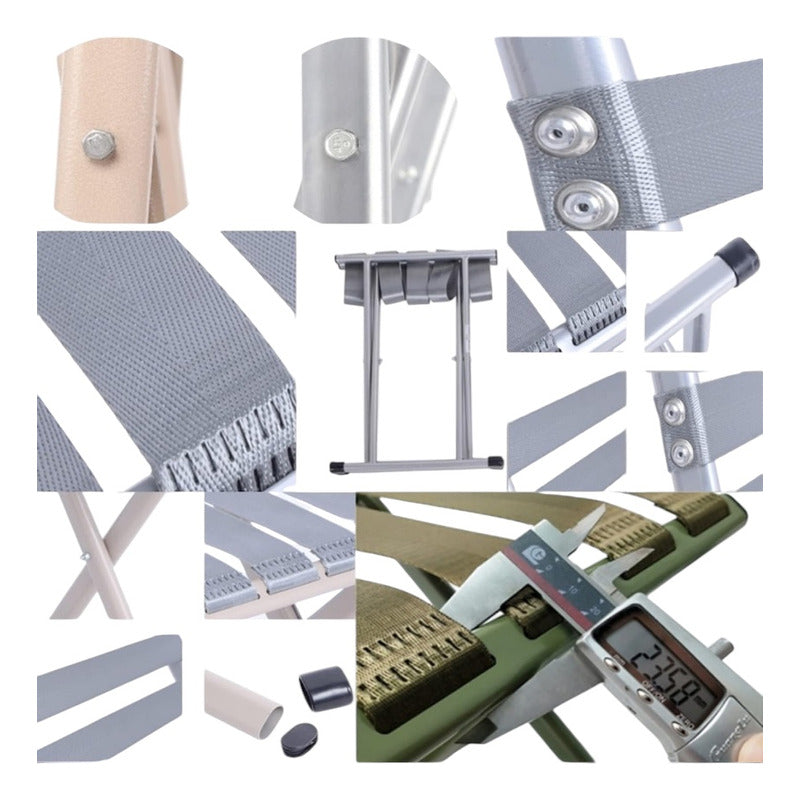 Silla Plegable Chica Con Respaldo Pescador Camping Practica