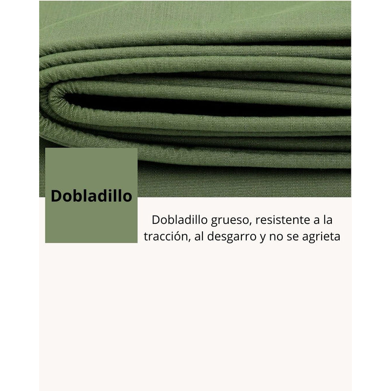 Lona Gruesa Verde Militar Reforzada Impermeble 2x2 M
