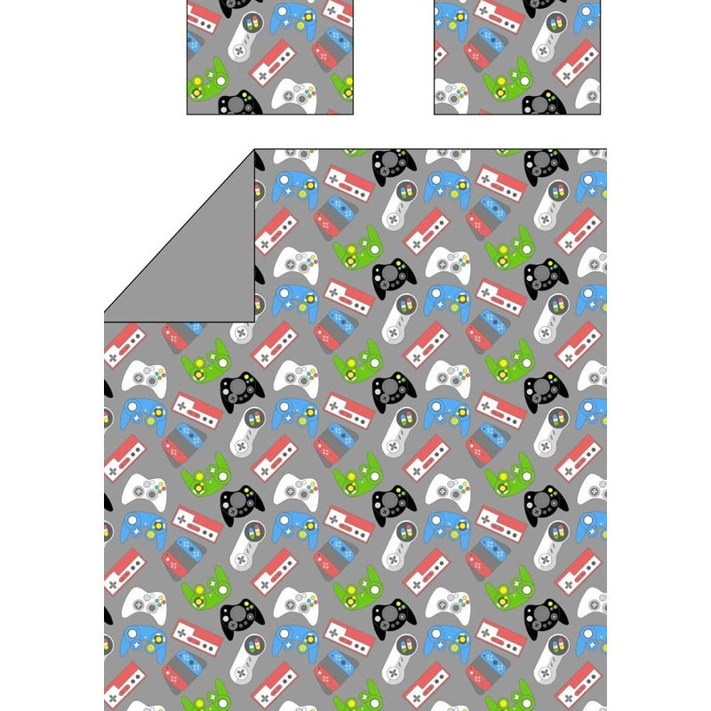 Sabana Infantil 1 Plaza Diseño Controles 1,48 X 2,40 Mts.